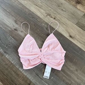 Urban outfitters Pink Twist Front top size s